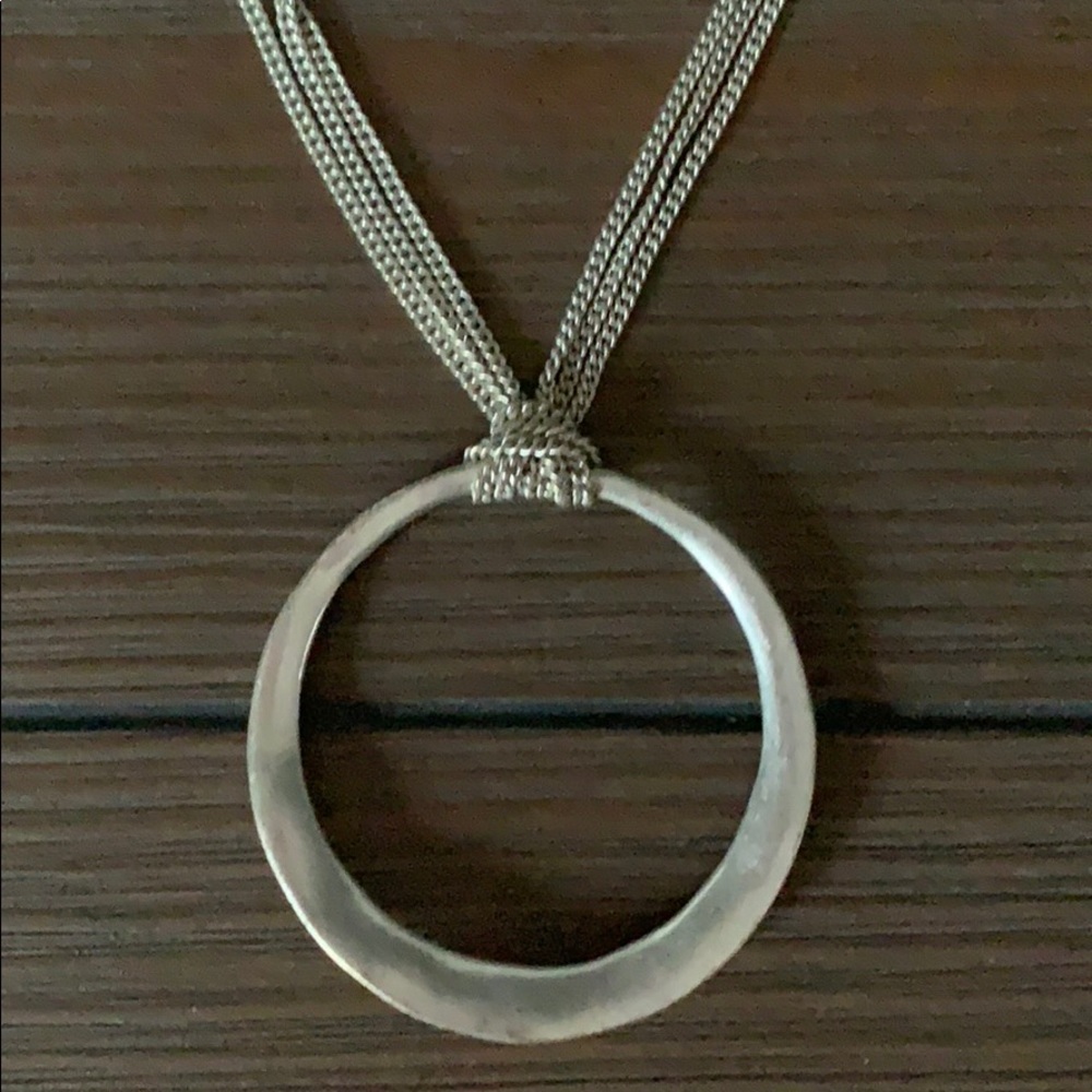 Kenneth Cole Silver Single Ring Statement Necklace - image 1